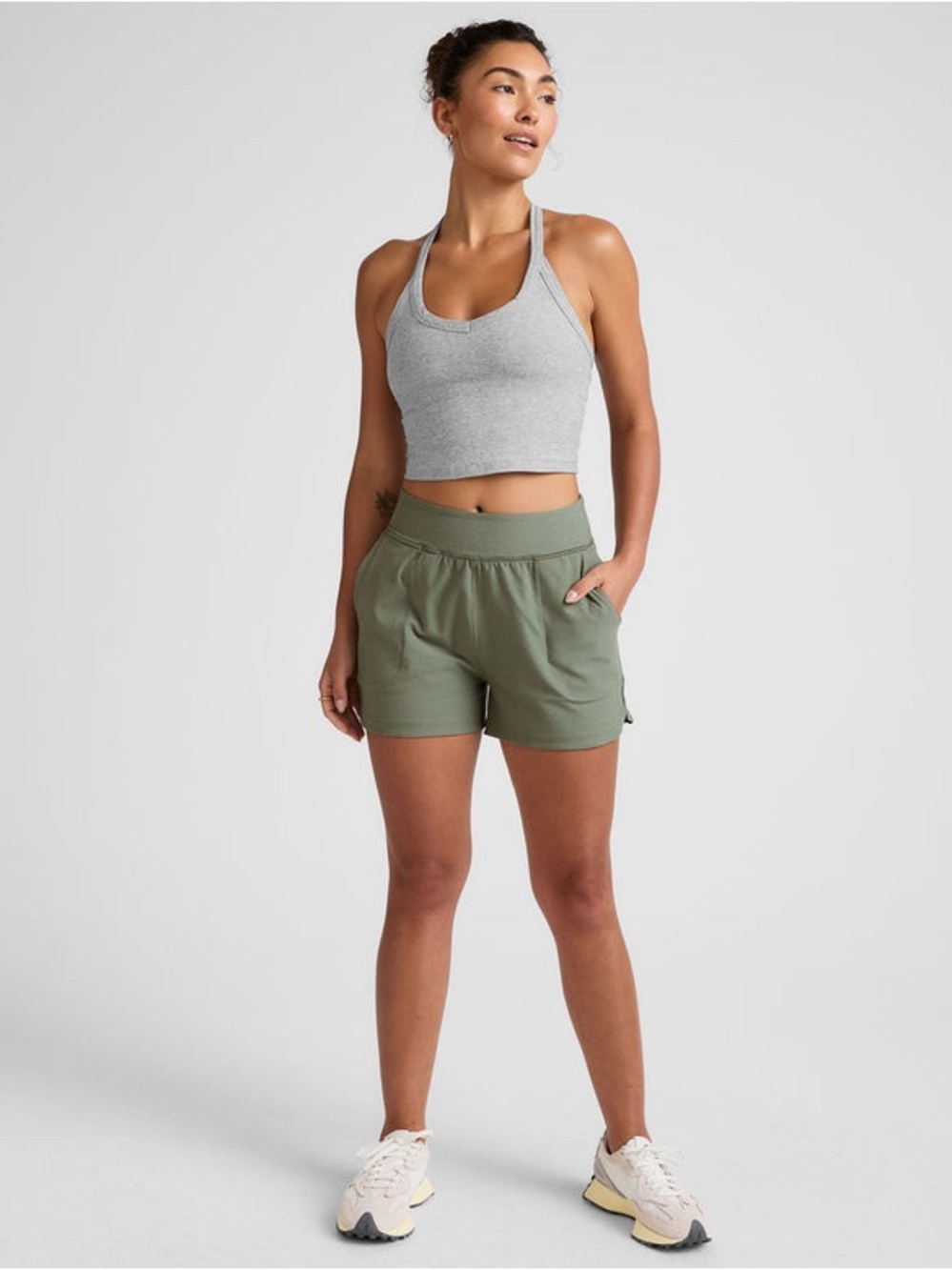 Beyond Yoga Spacedye Move Up 3" Short
Grey Sage Heather / S